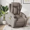 Image de vidaXL Fauteuil inclinable de massage Taupe Tissu