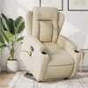 Image de vidaXL Vidaxl Fauteuil Inclinable De Massage Crème Tissu