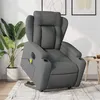 Image de vidaXL Fauteuil inclinable de massage électrique Gris foncé Tissu