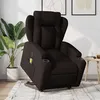 Image de vidaXL Fauteuil inclinable de massage électrique Marron foncé Tissu3204523