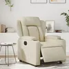 Image de vidaXL Fauteuil inclinable électrique Crème Similicuir