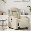 Image de vidaXL Fauteuil de massage inclinable électrique crème similicuir