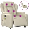 Image de vidaXL Vidaxl Fauteuil De Massage Inclinable Électrique Crème Similicuir