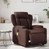 Image de vidaXL Fauteuil de massage inclinable électrique marron similicuir3204539