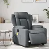 Image de vidaXL Fauteuil de massage inclinable électrique gris similicuir3204540