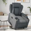 Image de vidaXL Fauteuil inclinable Gris Similicuir3204547