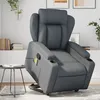 Image de vidaXL Fauteuil inclinable de massage Gris Similicuir