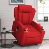 Image de vidaXL Fauteuil inclinable de massage Rouge Similicuir3204556