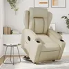 Image de vidaXL Fauteuil inclinable électrique crème similicuir