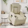 Image de vidaXL Fauteuil inclinable de massage Ã©lectrique crÃ¨me similicuir