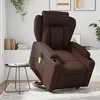 Image de vidaXL Fauteuil inclinable de massage électrique marron similicuir