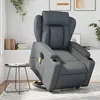Image de vidaXL Fauteuil inclinable de massage électrique gris similicuir3204568