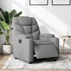 Image de vidaXL Fauteuil inclinable électrique Gris clair Tissu3204572