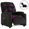 Image de vidaXL Fauteuil de massage inclinable Ã©lectrique noir similicuir