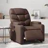Image de vidaXL Fauteuil de massage inclinable électrique marron similicuir3204653