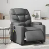 Image de vidaXL Fauteuil de massage inclinable électrique gris similicuir