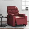 Image de vidaXL Fauteuil de massage inclinable électrique rouge bordeaux3204655