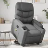 Image de vidaXL Fauteuil inclinable de massage Gris Similicuir