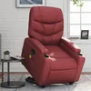 Image de vidaXL Fauteuil inclinable de massage Rouge bordeaux Similicuir3204669