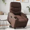 Image de vidaXL Fauteuil inclinable électrique marron similicuir3204674