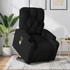 Image de vidaXL Fauteuil de massage inclinable Noir Tissu