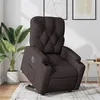 Image de vidaXL Fauteuil inclinable électrique marron foncé tissu
