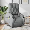 Image de vidaXL Fauteuil inclinable de massage électrique Gris clair Tissu3204746