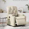 Image de vidaXL Fauteuil de massage inclinable électrique crème similicuir