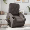 Image de vidaXL Fauteuil inclinable de massage Marron Similicuir