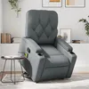 Image de vidaXL Fauteuil inclinable de massage Gris Similicuir3204782