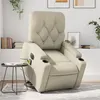 Image de vidaXL Fauteuil inclinable de massage électrique crème similicuir