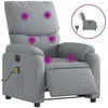 Image de vidaXL Vidaxl Fauteuil De Massage Inclinable Électrique Gris Clair Tissu