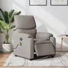 Image de vidaXL Fauteuil de massage inclinable électrique Taupe Tissu