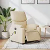 Image de vidaXL Fauteuil inclinable de massage électrique crème tissu3204821