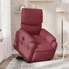 Image de vidaXL Fauteuil inclinable de massage électrique Rouge bordeaux Tissu3204863