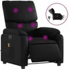 Image de vidaXL Vidaxl Fauteuil De Massage Inclinable Électrique Noir Similicuir