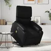 Image de vidaXL Fauteuil inclinable de massage Noir Similicuir3204893