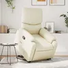 Image de vidaXL Fauteuil inclinable de massage Crème Similicuir3204894