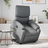Image de vidaXL Fauteuil inclinable de massage Gris Similicuir3204896