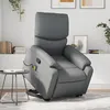 Image de vidaXL Fauteuil inclinable de massage Gris Similicuir