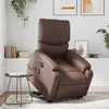 Image de vidaXL Fauteuil inclinable de massage électrique marron similicuir3204909