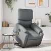 Image de vidaXL Fauteuil inclinable de massage électrique gris similicuir