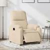 Image de vidaXL Fauteuil inclinable électrique crème tissu microfibre3204919