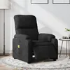 Image de vidaXL Fauteuil inclinable de massage Ã©lectrique noir tissu microfibre