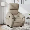 Image de vidaXL Fauteuil inclinable de massage taupe tissu microfibre 3204936