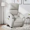 Image de vidaXL Fauteuil inclinable de massage gris clair tissu microfibre3204937