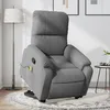 Image de vidaXL Vidaxl Fauteuil Inclinable De Massage Gris Foncé Tissu Microfibre
