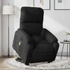 Image de vidaXL Fauteuil inclinable de massage noir tissu microfibre3204939