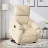 Image de vidaXL Fauteuil inclinable électrique crème tissu microfibre