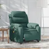 Image de vidaXL Vidaxl Fauteuil De Massage Inclinable Électrique Vert Foncé Tissu